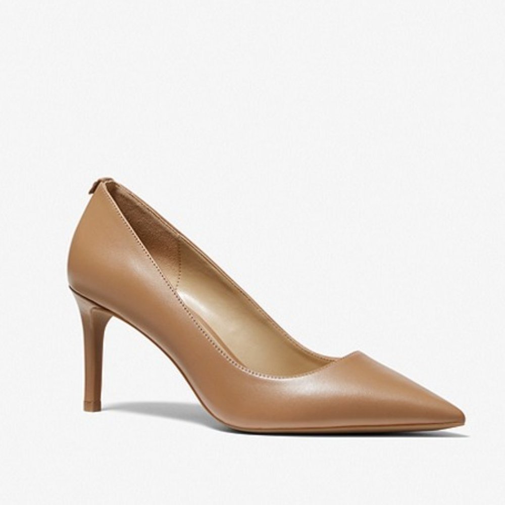 MICHAEL Michael Kors Tan Pointed-Toe Leather Pumps